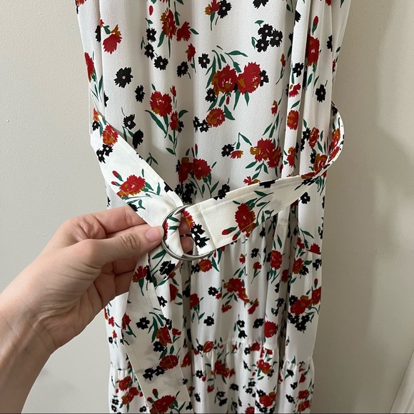 A.L.C. Richards Silk Floral Sleeveless Midi Dress Size US 4 - Picture 7 of 11